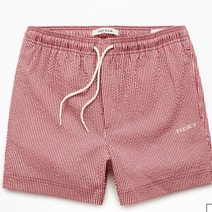 Pacsun Striped Seersucker 4.5" Swim Trunks sz Large New (c1)